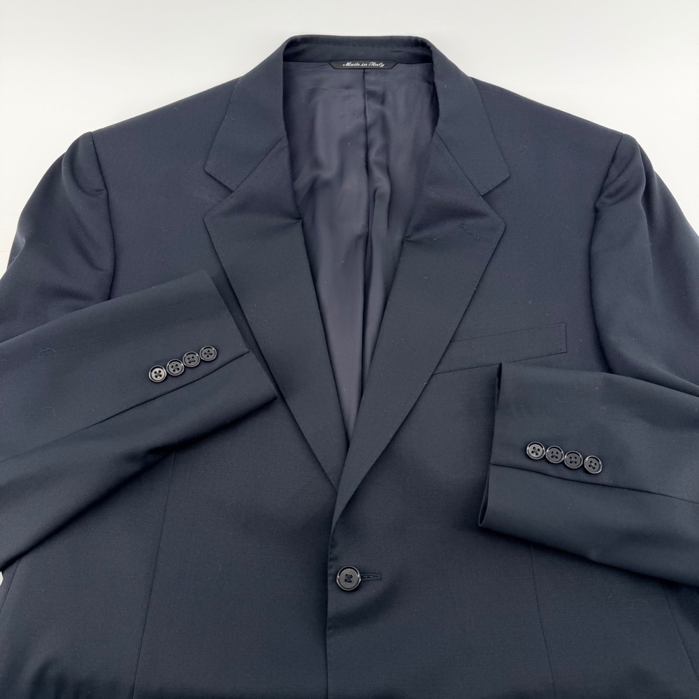 Canali Italy Navy Wool Suit Jacket Blazer 54R EU 44R US Bemberg Lining